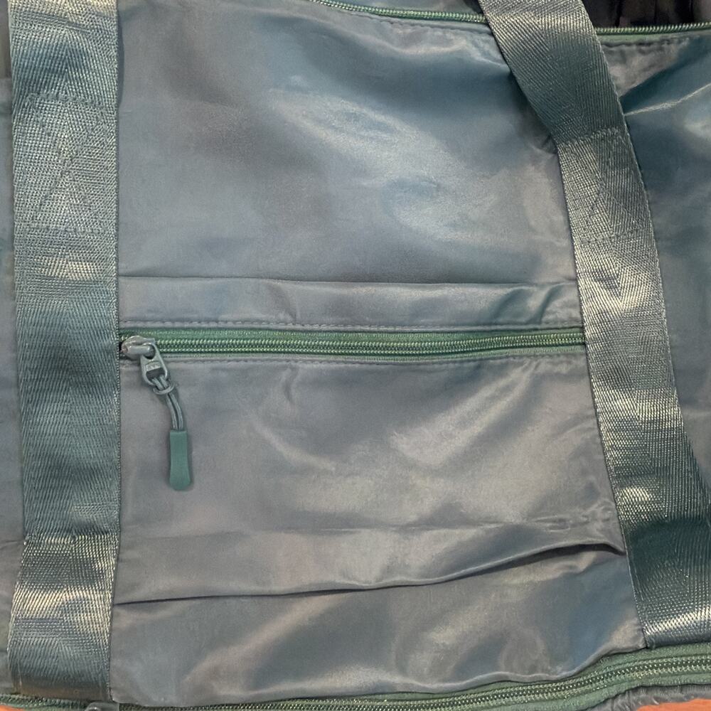 The Foldie Travel Bag 40L Teal Pockets Foldable Trolley Sleeve Carry On Expandab - Picture 15 of 15